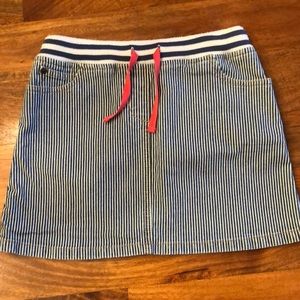 Mini Boden striped denim mini skirt